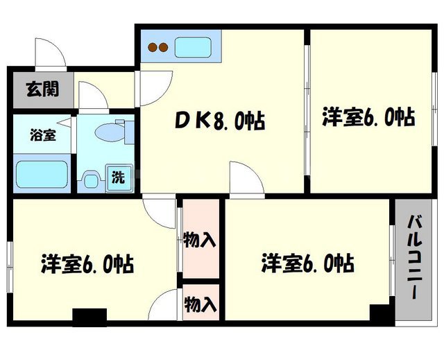 カルチェダムールC棟の間取り