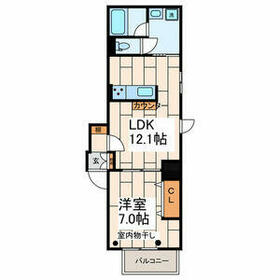 Ｄｅａｒ　ｃｏｕｒｔ　Ａｋａｂａｎｅ（ディアコートアカバネ）・402号室の間取り