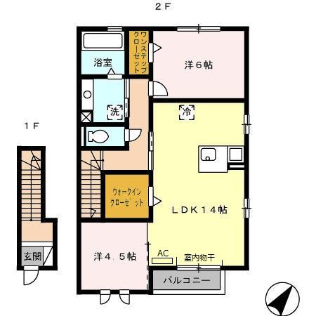 ソラーレ フーカ A棟の間取り