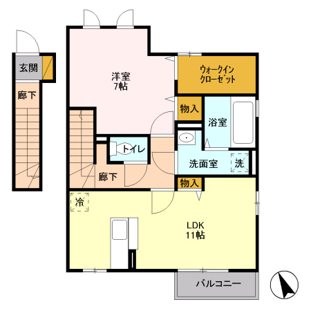サンホープ倉 Aの間取り