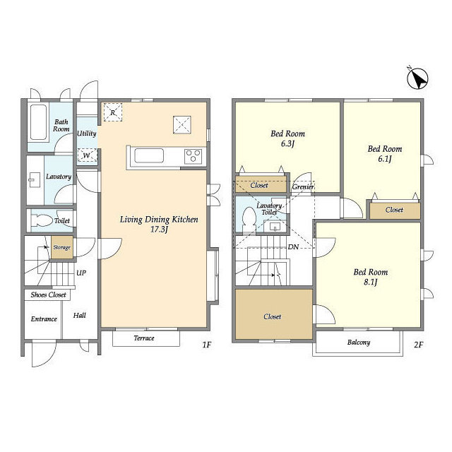 TKフラッツ梅ヶ丘(A棟)の間取り
