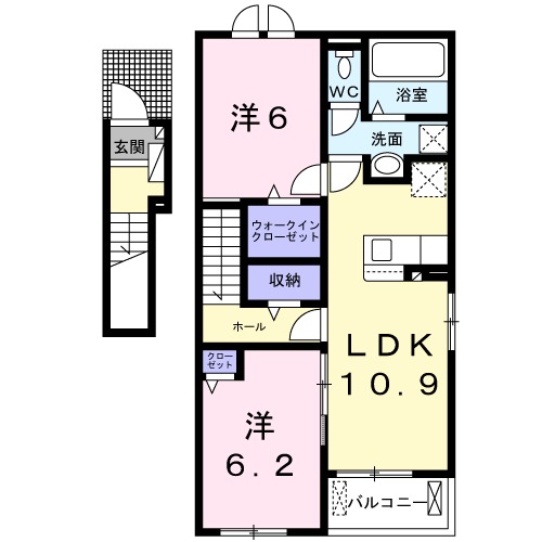 東風レジデンス Dの間取り