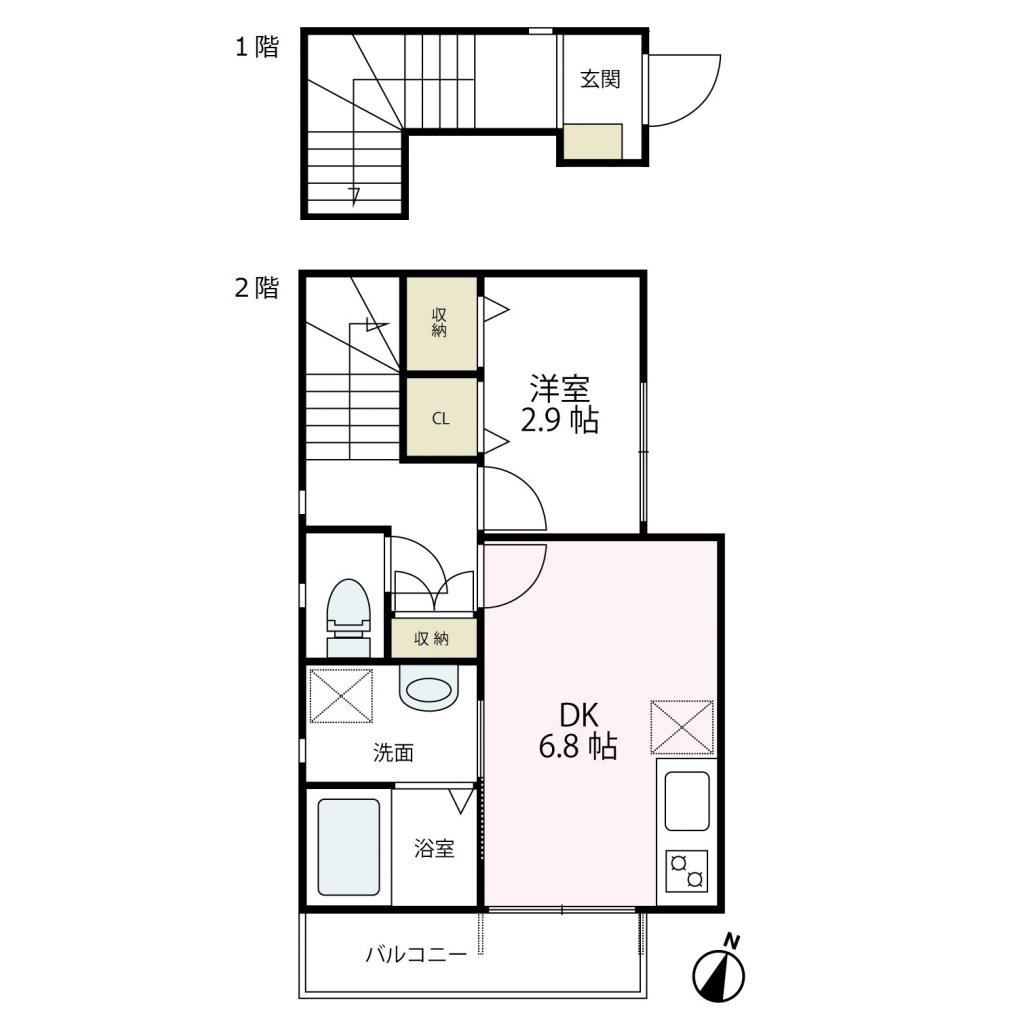 カーサ西鶴間の間取り