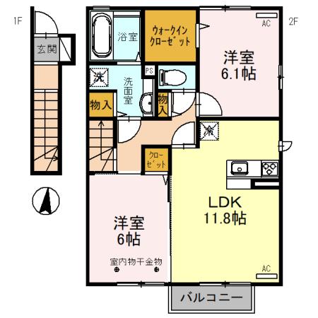 クロッシア本庄の間取り