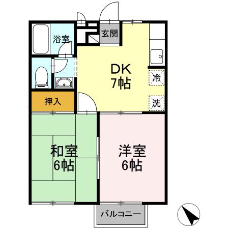シェレナ山下 Iの間取り