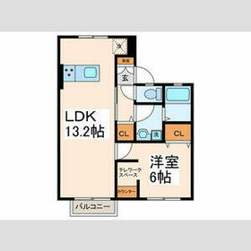 ヒルハウス平野81 Bの間取り