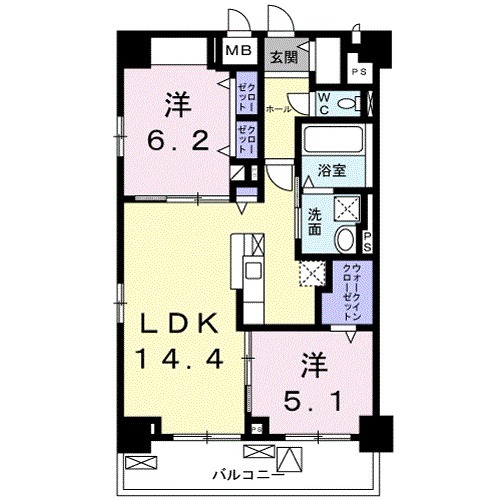 トゥジュール T.Yの間取り