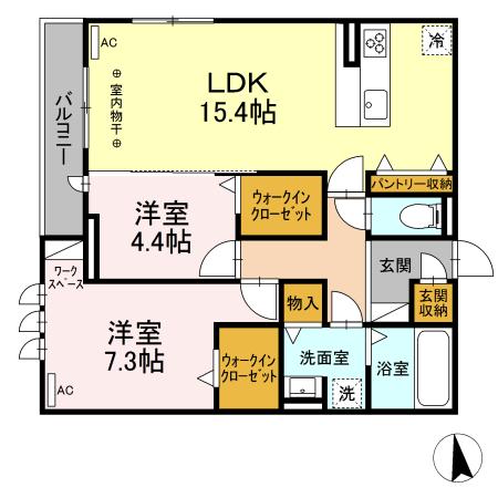 あいグラン・三島駅 B棟の間取り