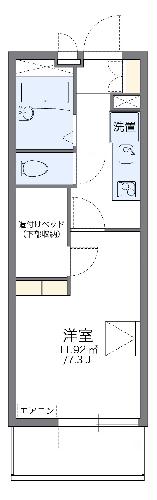 レオパレスTOMATO Ⅲの間取り