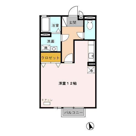 コートスバル Dの間取り