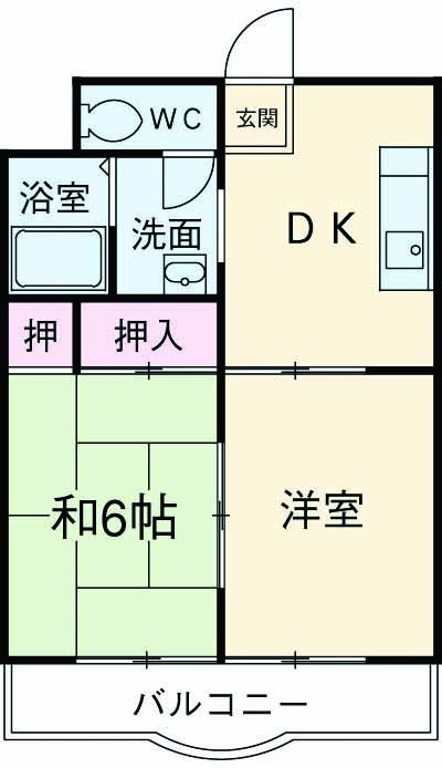 エクレール東林間2番館の間取り