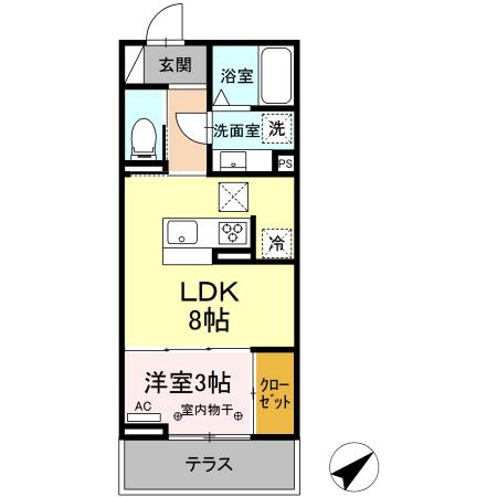 ディーシャンブル鵜の森の間取り