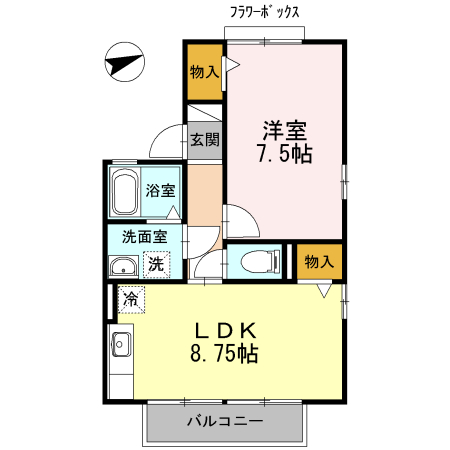 ウエストバンブーII B棟の間取り
