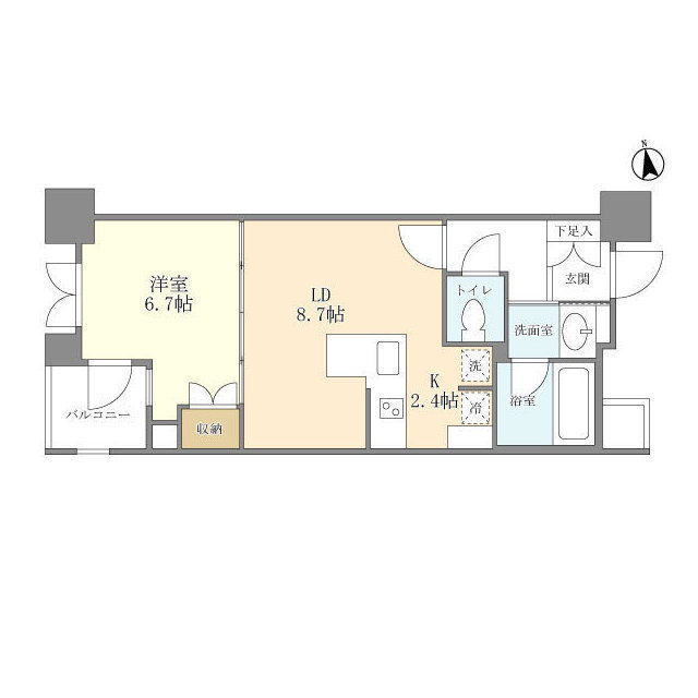 シティハウス東京新橋の間取り