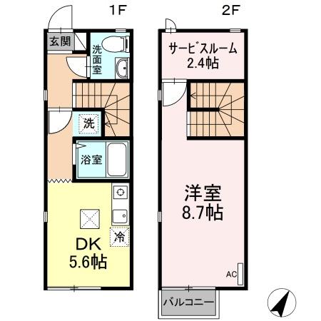 リースランドテクノ Gの間取り