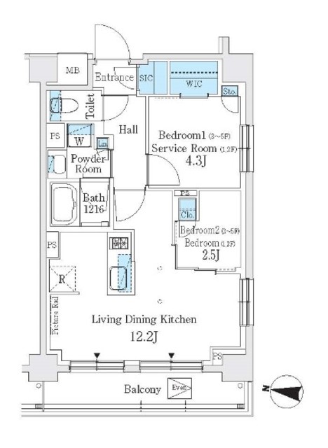 J.GRAN Court 品川西大井WEの間取り