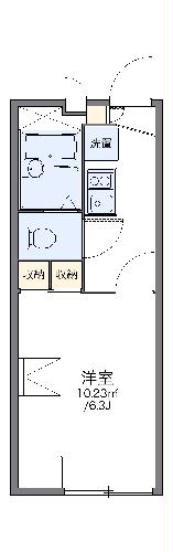 レオパレスコテージ大森弁天・201号室の間取り