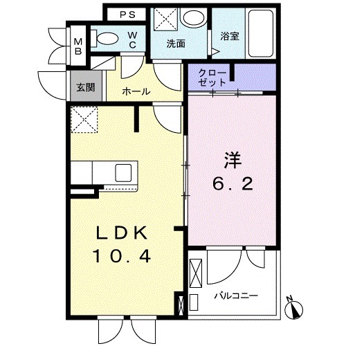 ハイツ フラワーの間取り