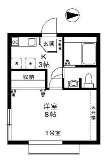 アレックスＭ・201号室の間取り