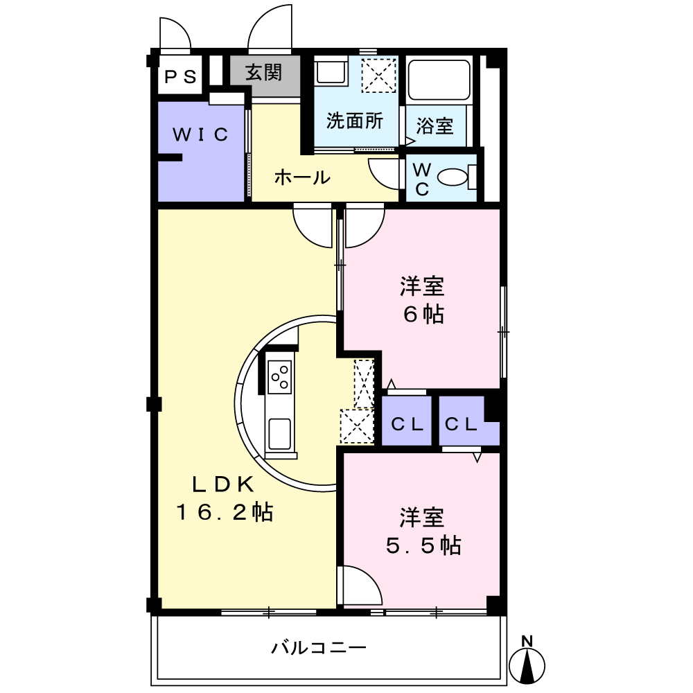 平野マンションⅡの間取り