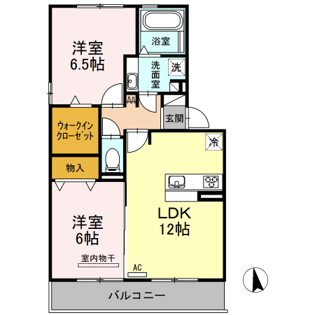 ハロウェル D棟の間取り