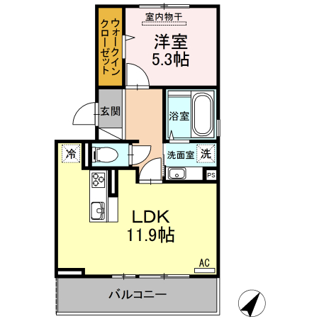 D-room白木原の間取り