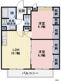 アビタシオン駅南Aの間取り