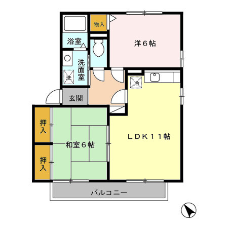 Salt Valley Court(ソルトバレーコート ) Bの間取り