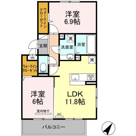 クリエイーストⅡの間取り