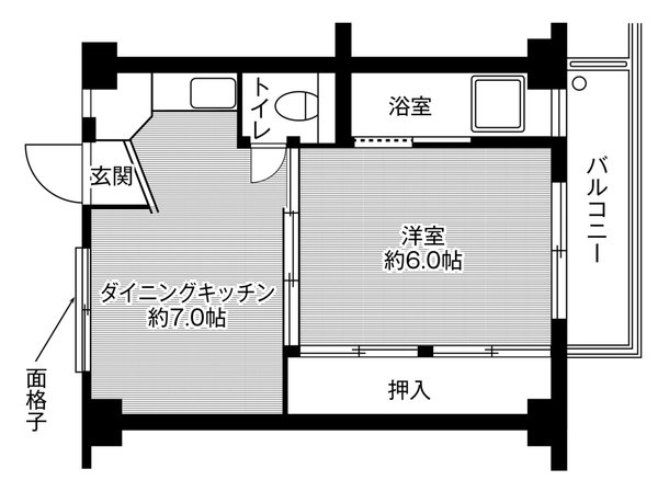 ビレッジハウス坂部ヶ丘1号棟の間取り