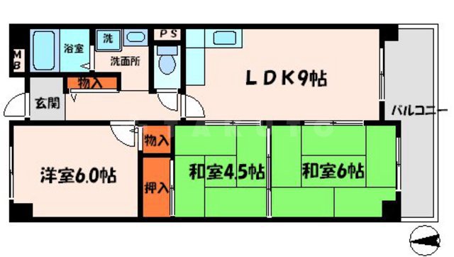 メゾンクリサンテームの間取り