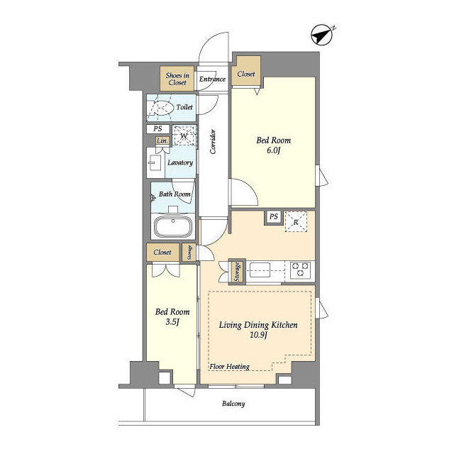 市谷台町坂フロントの間取り
