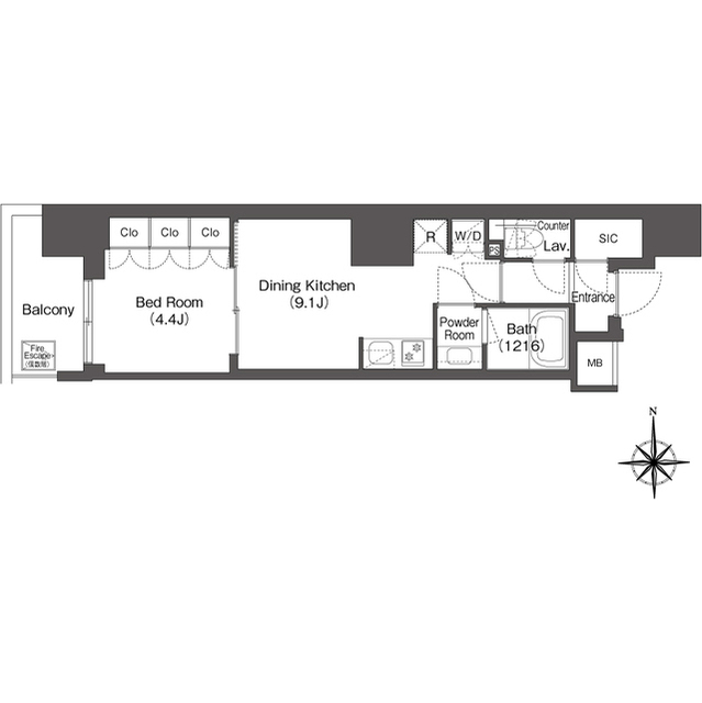 コンフォリア東新宿の間取り