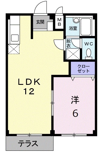 エルディム岡崎Bの間取り