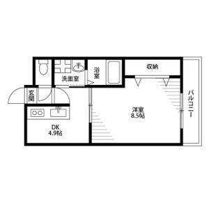 アンプルール クラージュ コリーヌシャンⅠの間取り