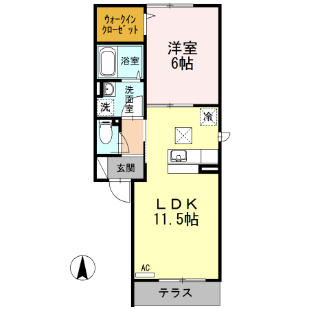 アレイ湘南・4号室の間取り