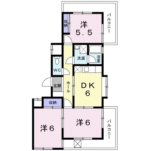 ロイヤルタウン・04030号室の間取り