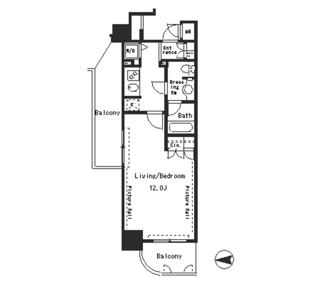 パークアクシス四谷ステージの間取り