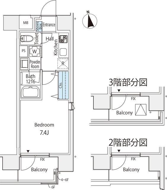 エンテヴィレ南麻布の間取り
