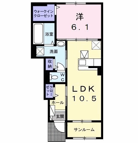 ポワリエAの間取り