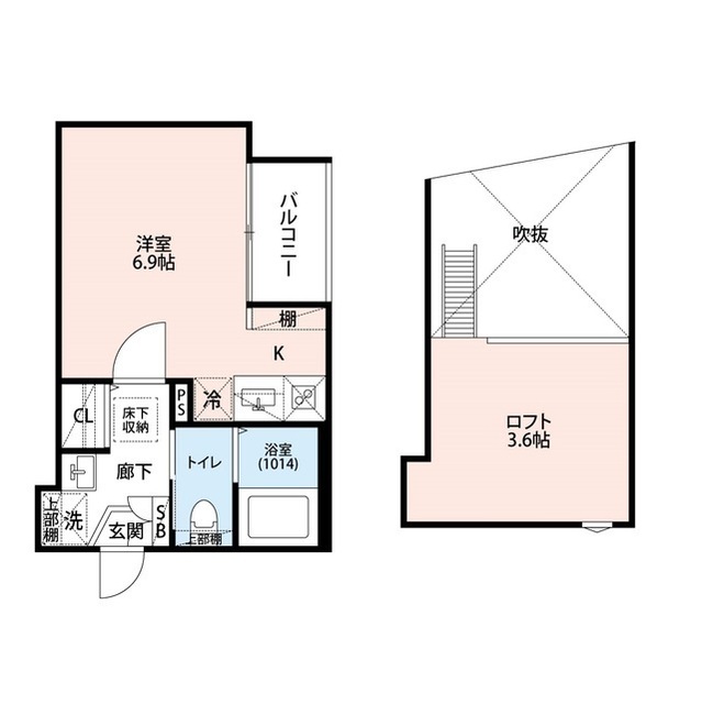 エクセラン東立石の間取り
