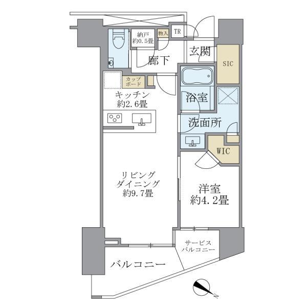 Brillia THE TOWER TOKYO YAESU の間取り