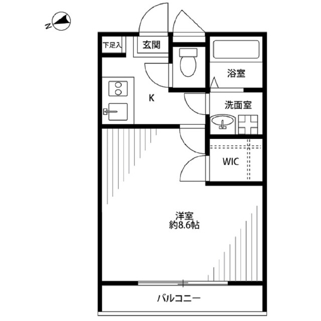 アムール コーポ サンレーク Ⅳの間取り