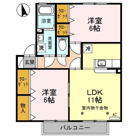 プレアデス・コート Cの間取り