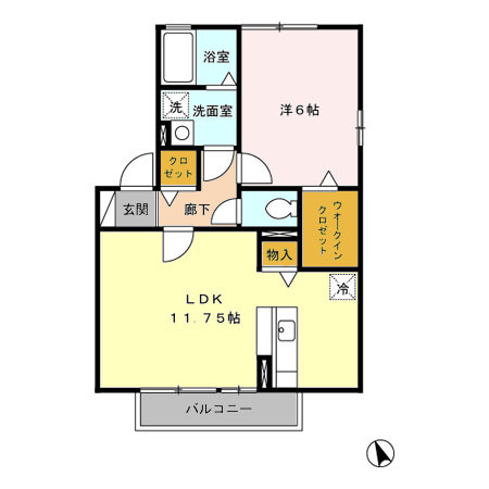 プレフェリート Aの間取り