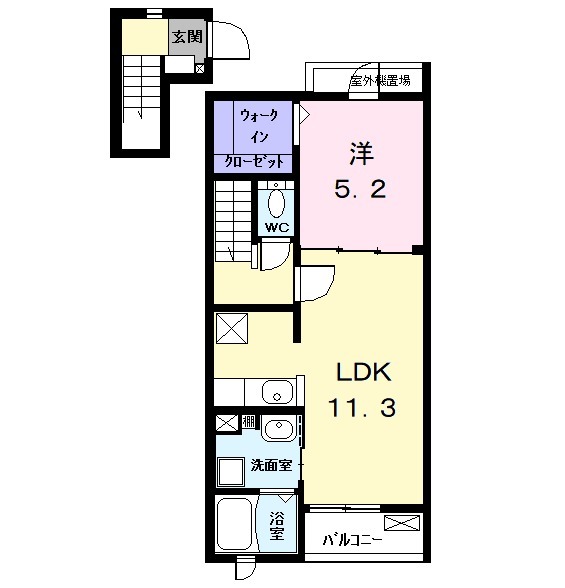 プランドール日比野の間取り