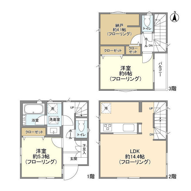 Kolet武蔵新城#21の間取り