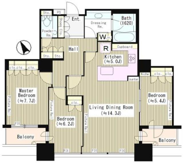 東京ツインパークス ライトウイングの間取り