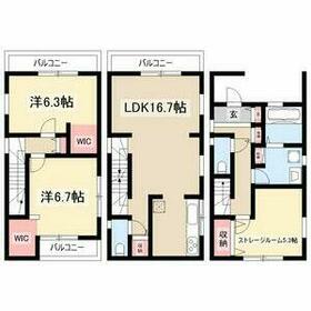 リーブルファイン高畑 1号棟の間取り