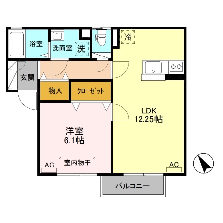 サンファースト Bの間取り
